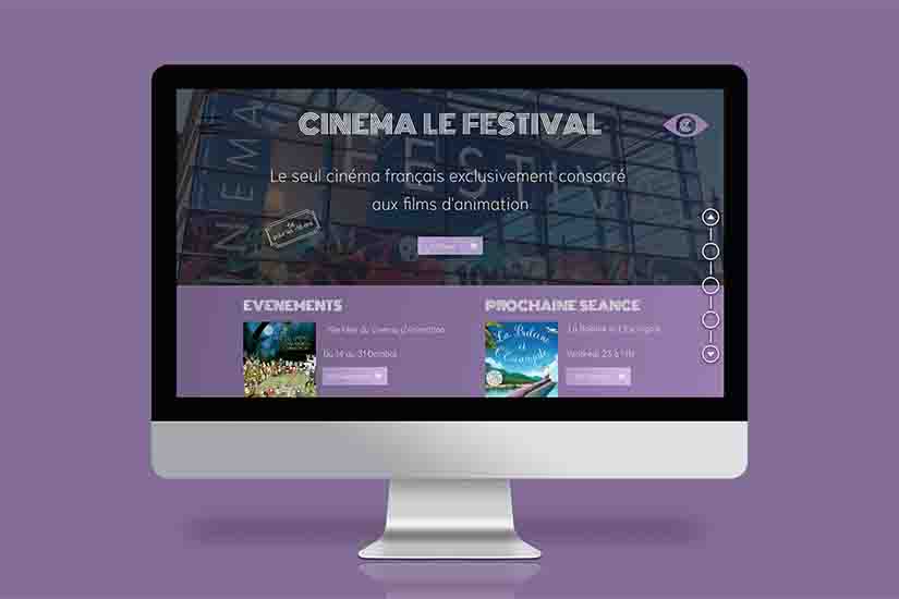 Maquette d'une refonte du site Cinéma le Festival.